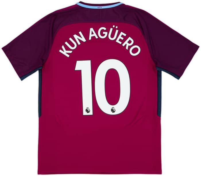 2017-18 Manchester City Away Shirt Kun Aguero #10 - 10/10 - (M)