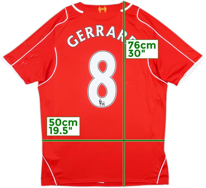 2014-15 Liverpool Home Shirt Gerrard #8 - 5/10 - (M)