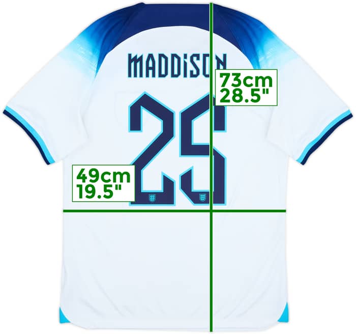 2022-23 England Home Shirt Maddison #25 - 8/10 - (M)