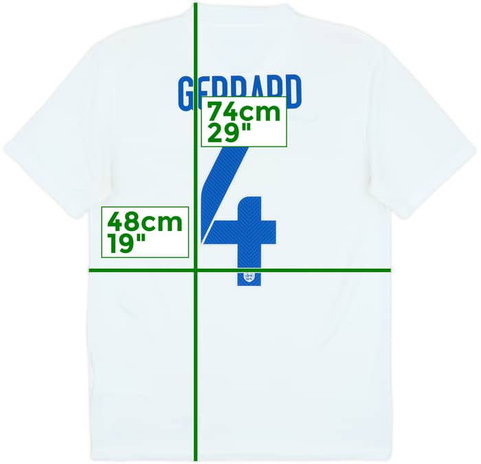 2014-15 England Home Shirt Gerrard #4 - 6/10 - (S)