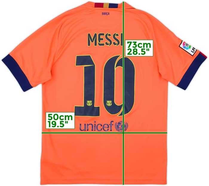 2014-15 Barcelona Away Shirt Messi #10 - 8/10 - (M)