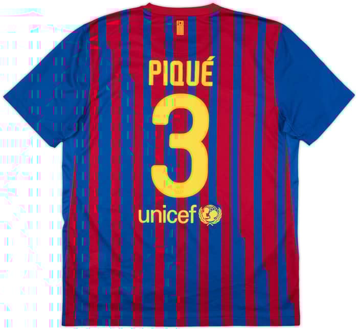2011-12 Barcelona Home Shirt Pique #3 - 8/10 - (L)