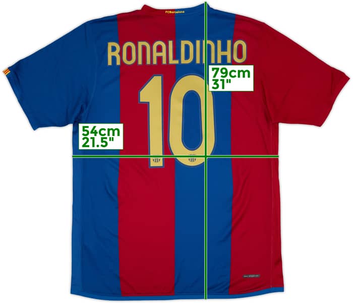 2006-07 Barcelona Home Shirt Ronaldinho #10 - 8/10 - (L)