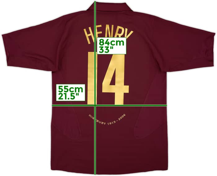 2005-06 Arsenal Home Shirt Henry #14 - 7/10 - (L)
