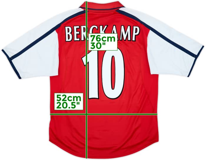 2000-02 Arsenal Home Shirt Bergkamp #10 - 6/10 - (M)