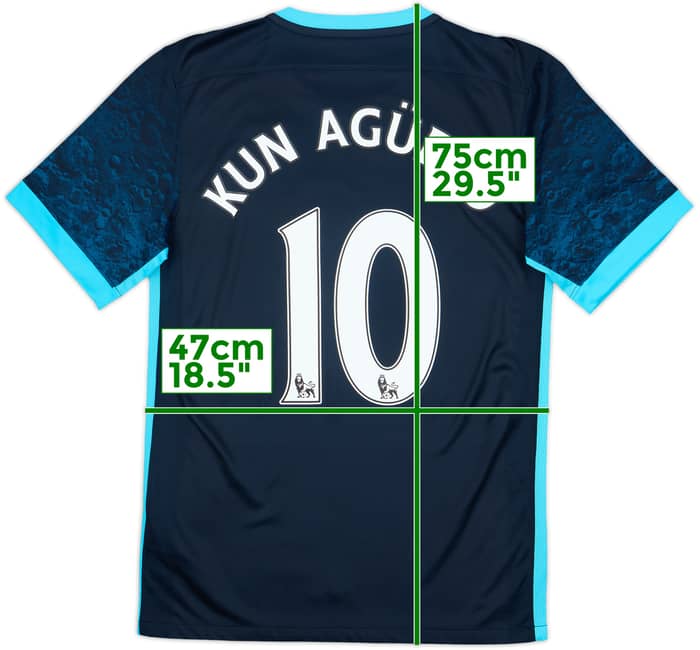 2015-16 Manchester City Away Shirt Kun Aguero #10 - 8/10 - (S)