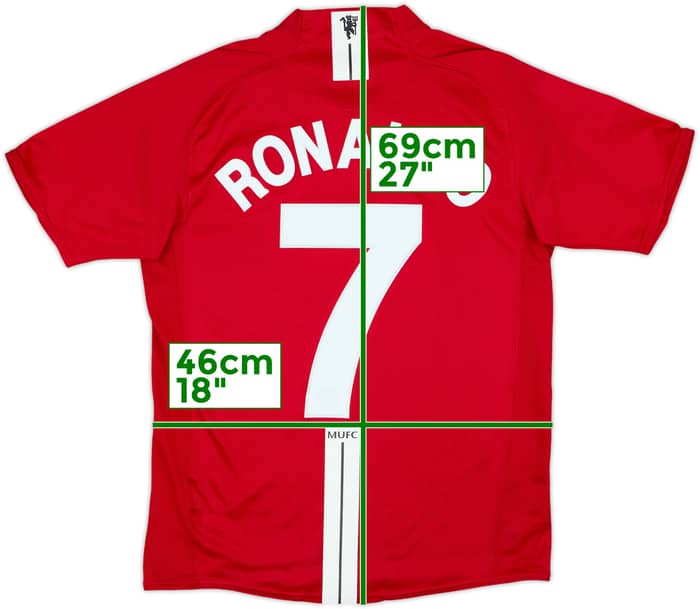 2007-09 Manchester United Home Shirt Ronaldo #7 - 6/10 - (S)
