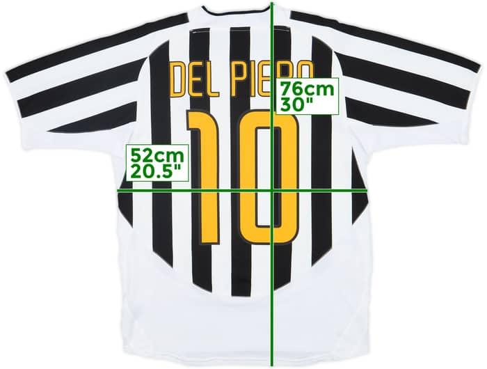 2003-04 Juventus Home Shirt Del Piero #10 - 7/10 - (M)