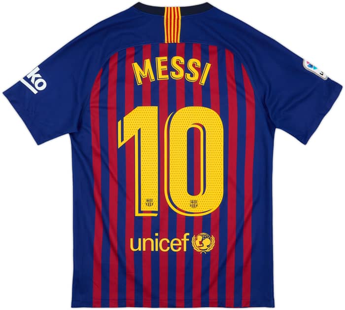 2018-19 Barcelona Home Shirt Messi #10 - 9/10 - (S)