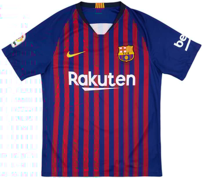 2018-19 Barcelona Home Shirt Messi #10 - 9/10 - (S)
