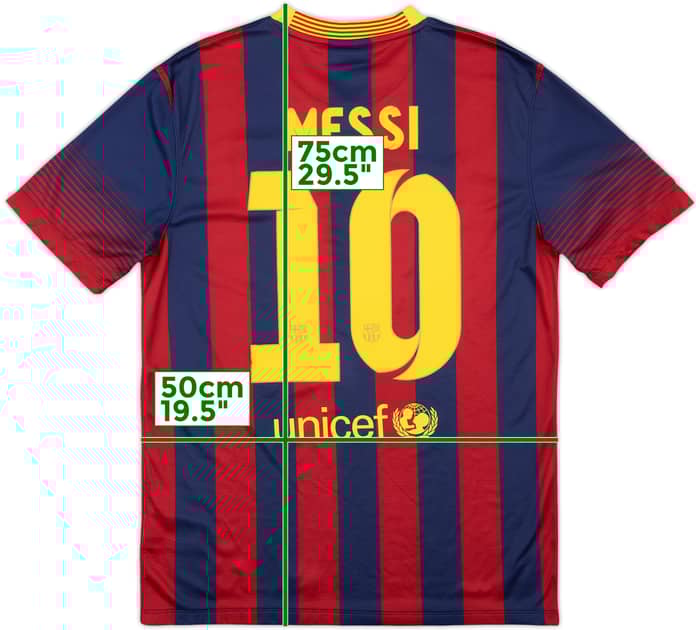 2013-14 Barcelona Home Shirt Messi #10 - 7/10 - (M)
