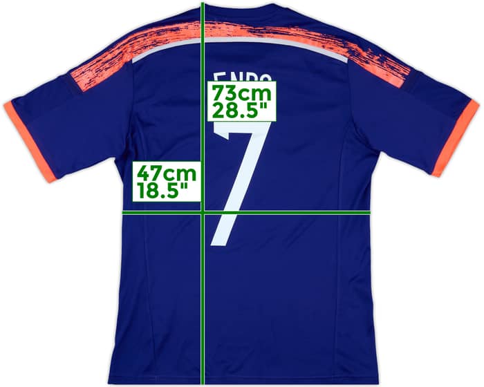 2013-15 Japan Home Shirt Endo #7 - 8/10 - (M)