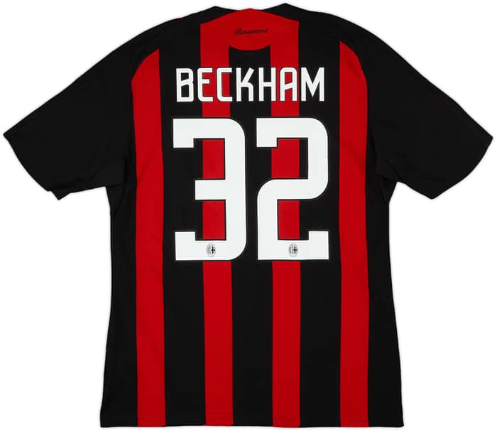 2008-09 AC Milan Home Shirt Beckham #32 - 8/10 - (M)