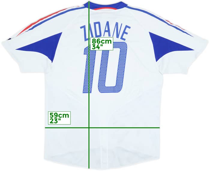 2004-06 France Away Shirt Zidane #10 - 6/10 - (XL)