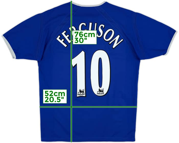 2003-04 Everton Home Shirt Ferguson #10 - 7/10 - (M)