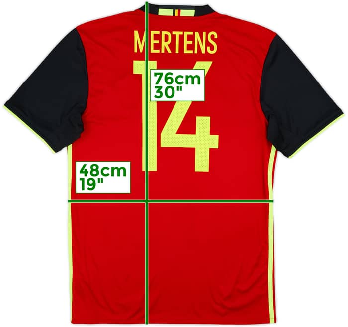 2016-17 Belgium Home Shirt Mertens #14 - 10/10 - (M)
