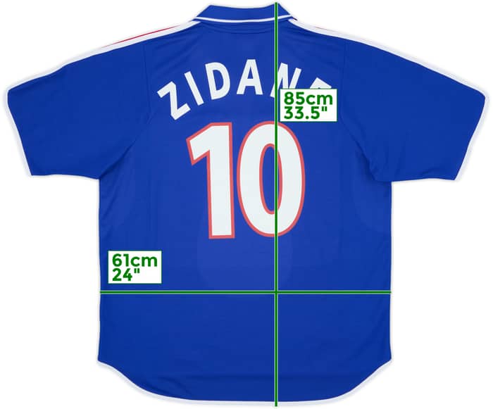 2000-02 France Home Shirt Zidane #10 - 9/10 - (XL)