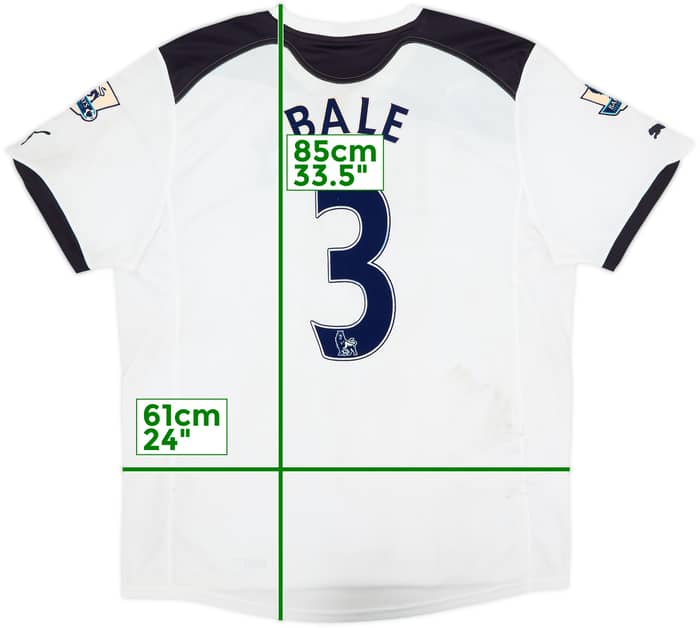 Camiseta de local del Tottenham 2010-11 Bale #3 (XL)