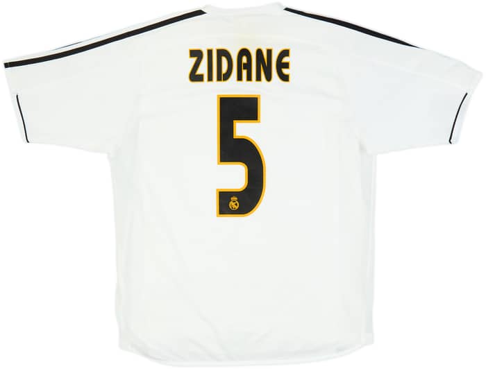 2003-04 Real Madrid Player Issue Home Shirt Zidane #5 - 6/10 - (M)