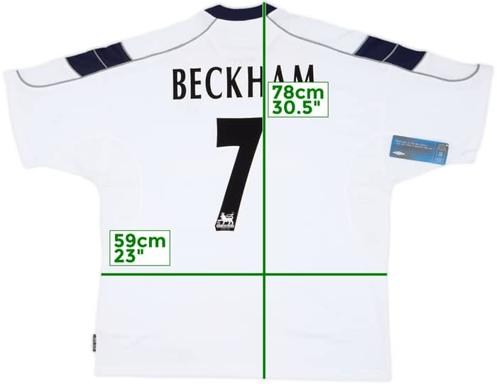 2000-01 Manchester United Away Shirt Beckham #7 (XXL)