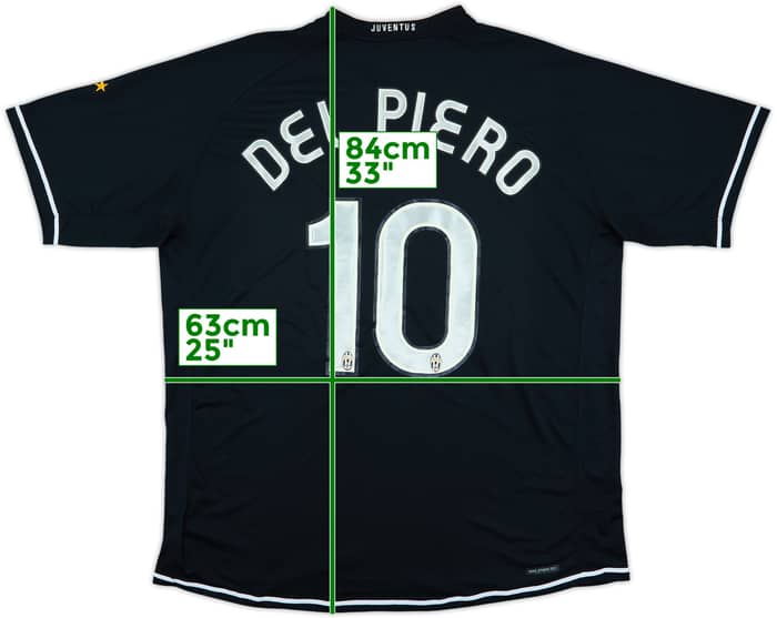 2006-07 Juventus Away Shirt Del Piero #10 - 7/10 - (XXL)