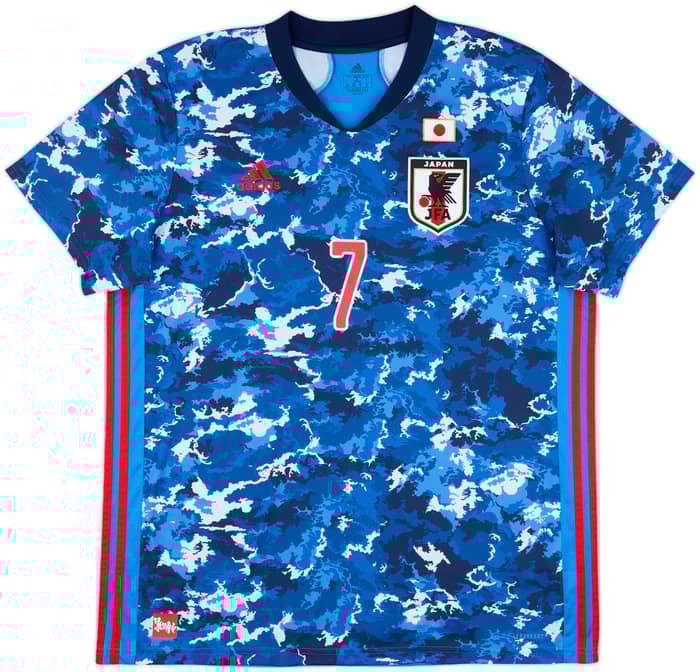 2020-21 Japan Home Shirt Shibaski #7 - 8/10 - (XL)