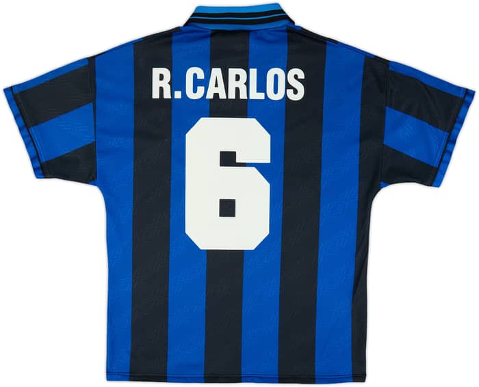 1995-96 Inter Milan Home Shirt R.Carlos #6 - 6/10 - (M)