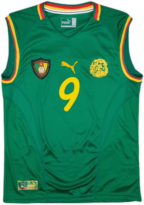 2002 Cameroon Home Vest Shirt Eto'o #9 - 9/10 - (M)