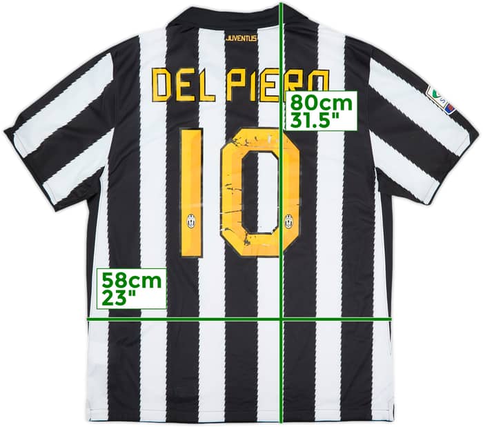 2010-11 Juventus Home Shirt Del Piero #10 (XL)