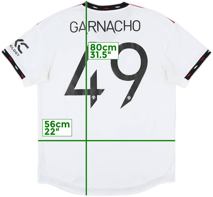 2022-23 Manchester United Authentic Away Shirt Garnacho #49 - 8/10 - (L)