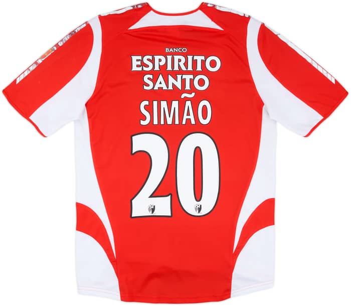 2005-06 Benfica Home Shirt Simao #20 - 5/10 - (M)
