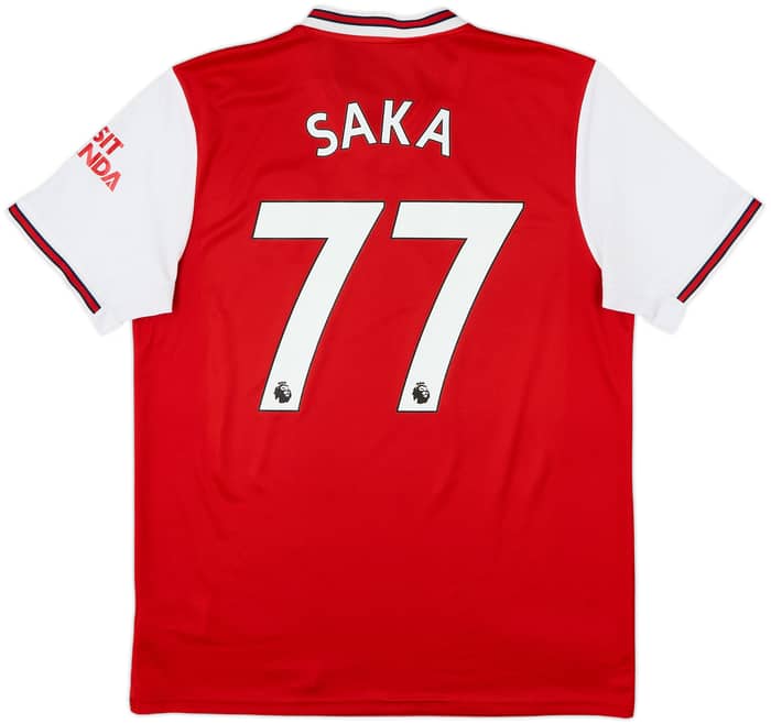 2019-20 Arsenal Home Shirt Saka #77 - 6/10 - (L)