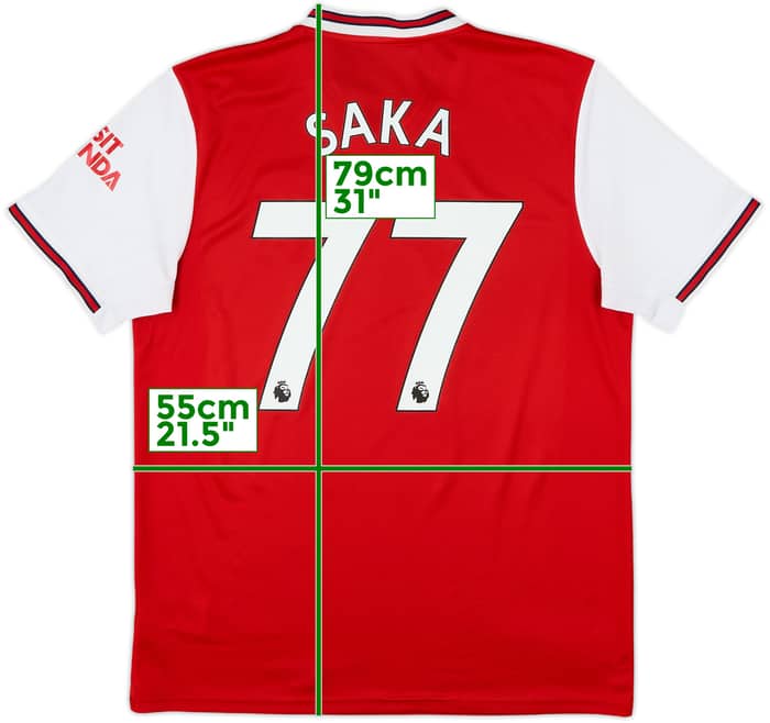 2019-20 Arsenal Home Shirt Saka #77 - 6/10 - (L)
