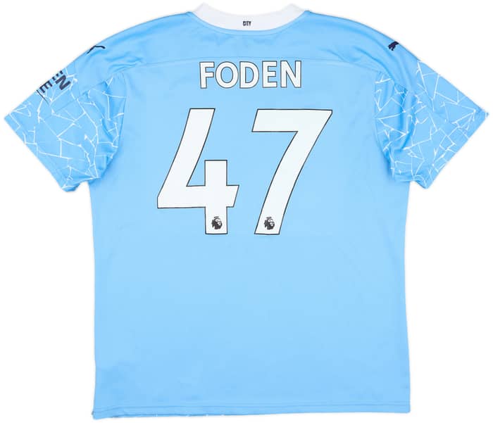 2020-21 Manchester City Home Shirt Foden #47 - 8/10 - (XL)