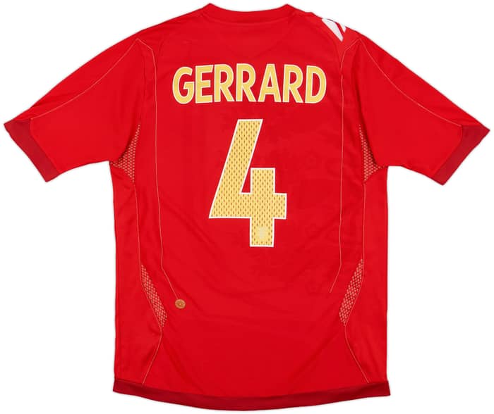 2006-08 England Away Shirt Gerrard #4 - 8/10 - (S)