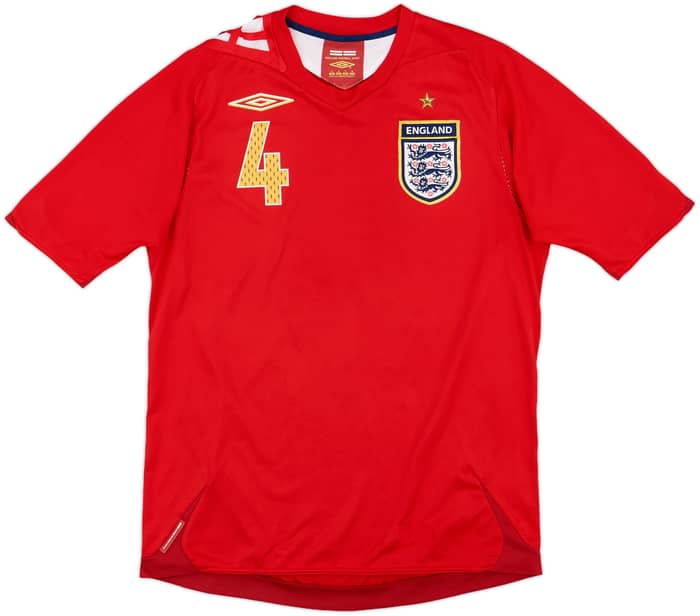 2006-08 England Away Shirt Gerrard #4 - 8/10 - (S)