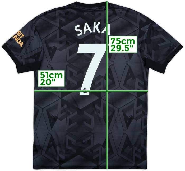 2022-23 Arsenal Away Shirt Saka #7 - 9/10 - (M)