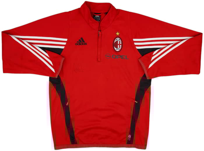 2003-04 AC Milan Signed adidas 1/4 Zip Sweat Top - 6/10 - (S)