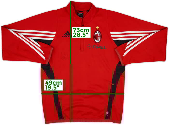 2003-04 AC Milan Signed adidas 1/4 Zip Sweat Top - 6/10 - (S)