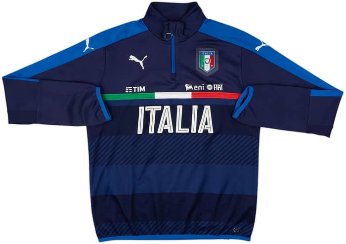 2014-15 Italy Player Issue Puma 1/4 Zip Drill Top - 6/10 - (L)