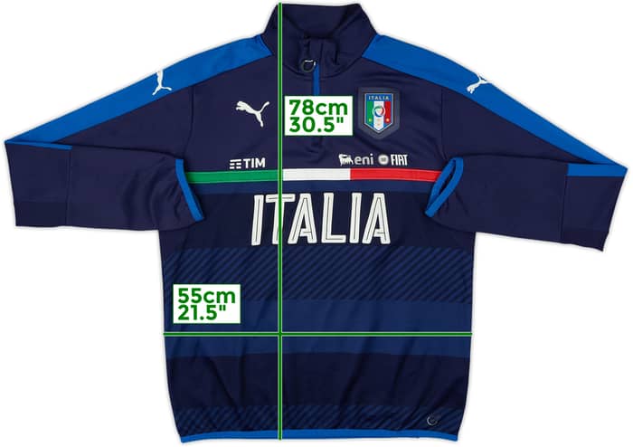 2014-15 Italy Player Issue Puma 1/4 Zip Drill Top - 6/10 - (L)