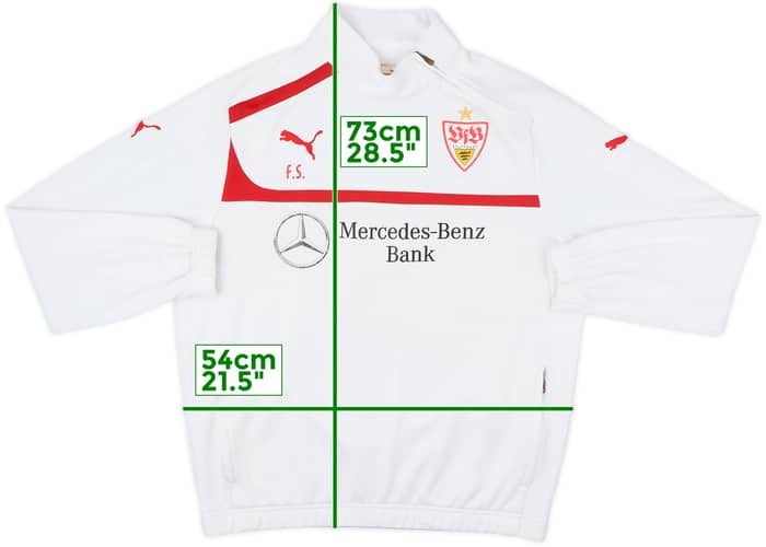 2012-13 Stuttgart Staff Issue Puma 1/4 Zip Drill Top 'F.S.' - 6/10 - (M)