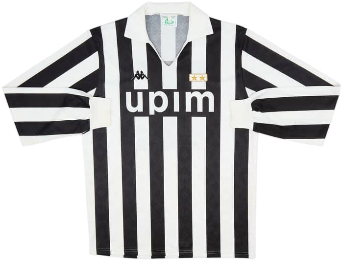 1989-90 Juventus Home L/S Shirt #11 - 8/10 - (XL)
