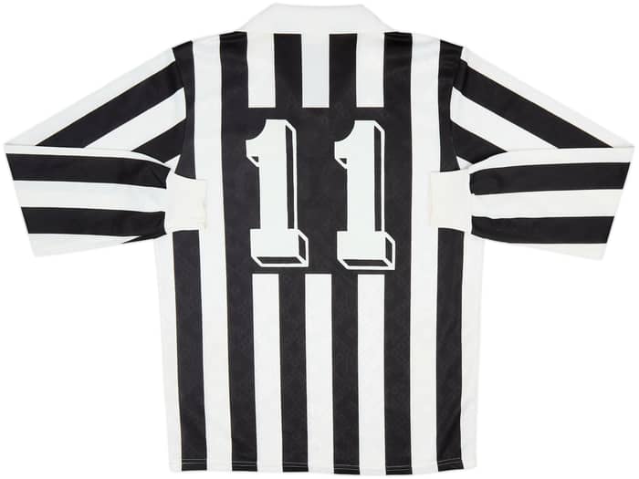 1989-90 Juventus Home L/S Shirt #11 - 8/10 - (XL)
