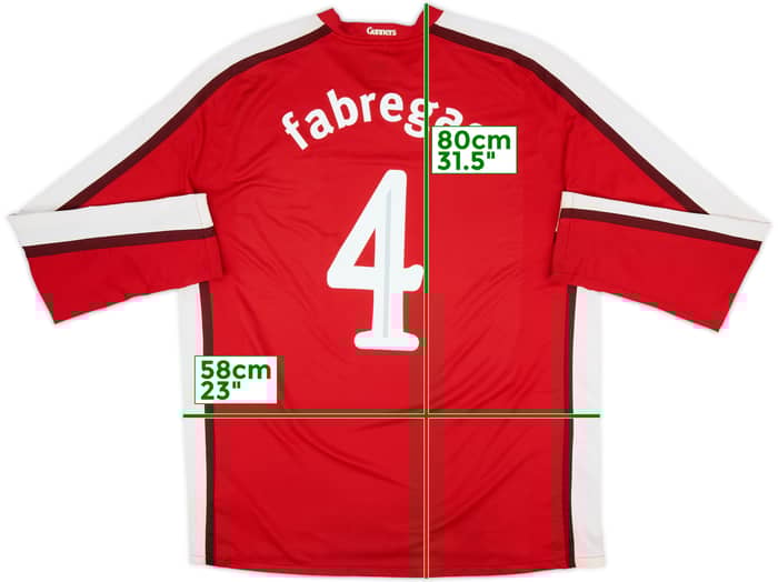 2008-10 Arsenal Home L/S Shirt Fabregas #4 - 6/10 - (XL)