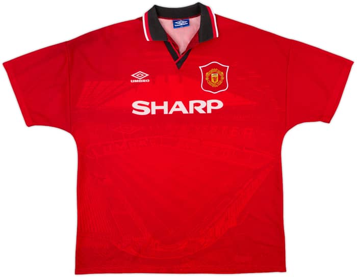 1994-96 Manchester United Home Shirt Cantona #7 - 8/10 - (XXL)