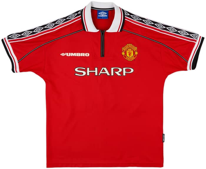 1998-00 Manchester United Home Shirt Beckham #7 - 8/10 - (L)