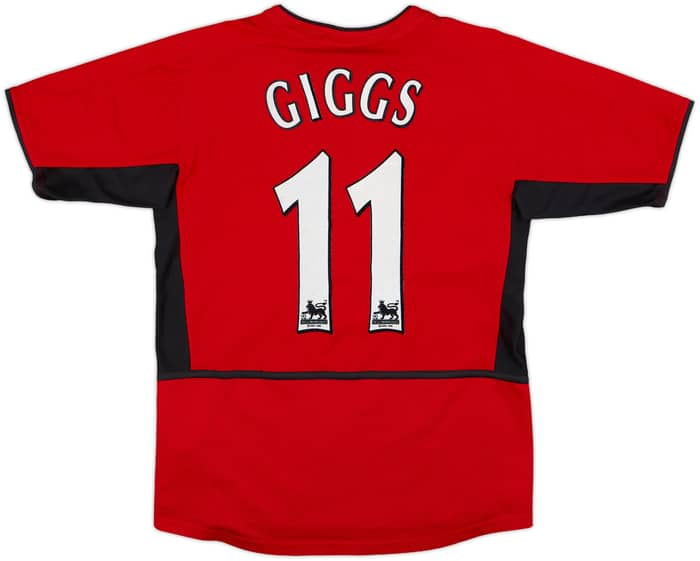 2002-04 Manchester United Home Shirt Giggs #11 - 8/10 - (L.Boys)