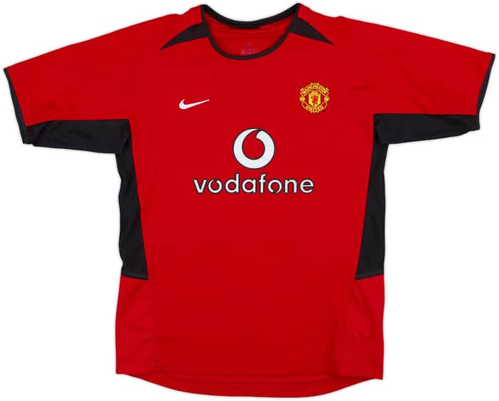 2002-04 Manchester United Home Shirt Giggs #11 - 8/10 - (L.Boys)