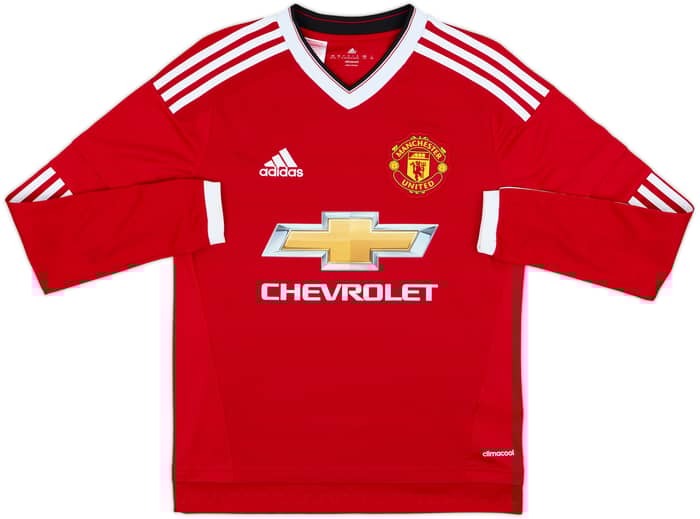 2015-16 Manchester United Home L/S Shirt Rooney #10 - 9/10 - (L.Boys)